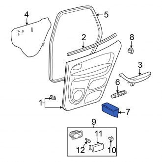 New 2005-2007 Fits Toyota Sequoia Rear Right Ash Tray Assembly, Part # 74130-0C040