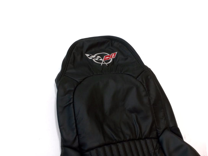 New OEM 2004 Corvette Passenger Right Back Leather Black Seat Cover, Part # 88993220