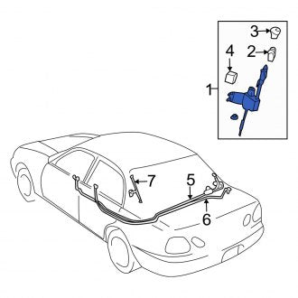 New OEM Radio Antenna Mast Fits, 1998-2004 Lexus GS - Part # 86300-3A100