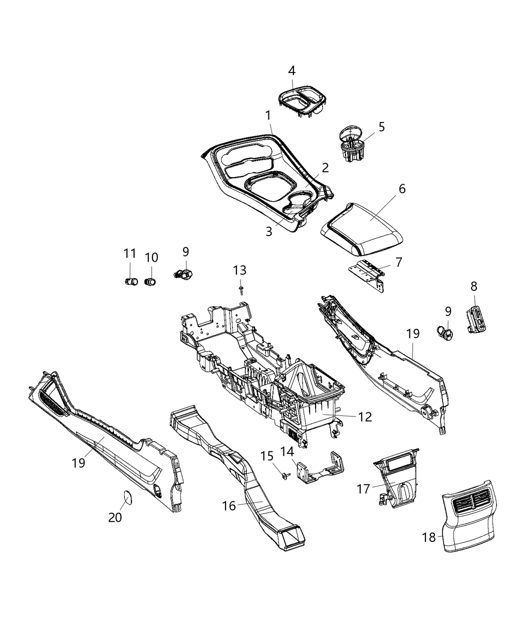 Panel Floor Console