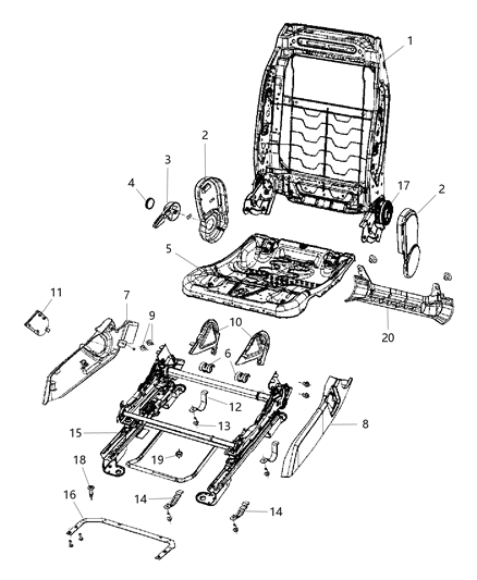 Frame Front Seat Back