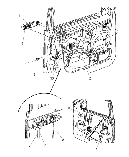 New 2005-2010 Fits Chrysler Grand Cherokee Link-Door Latch - Part # 55396906AC