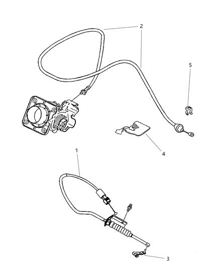 New 2001 Fits Chrysler Neon Cable-Throttle Control - Part # 4669790AD