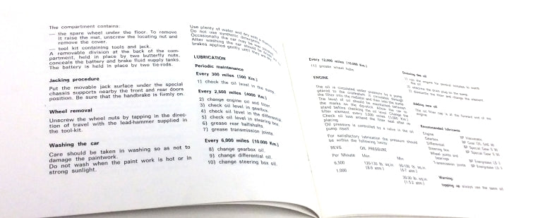 New 1968-1969 Lamborghini 400 GT Islero Drivers Operating Handbook