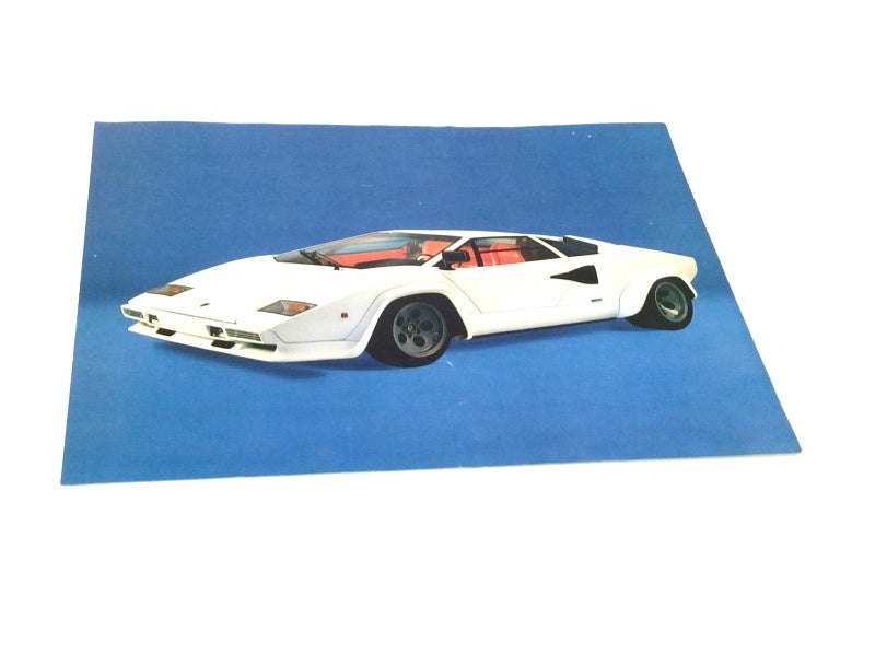 OEM Lamborghini 5000 Sales Brochure Insert Sheets Side View Doors Down