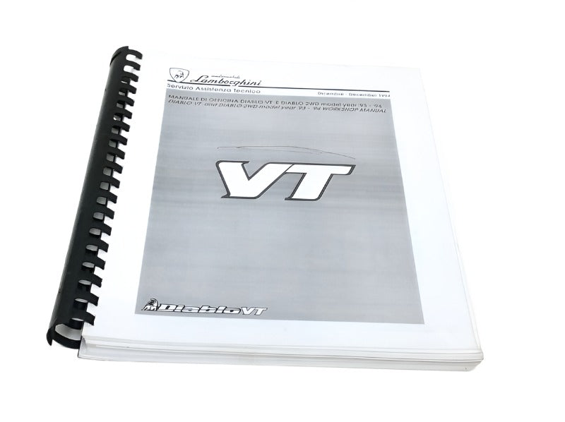 New 1993-1994 Lamborghini Diablo 2WD - VT Workshop Repair & Illustrations Catalogue