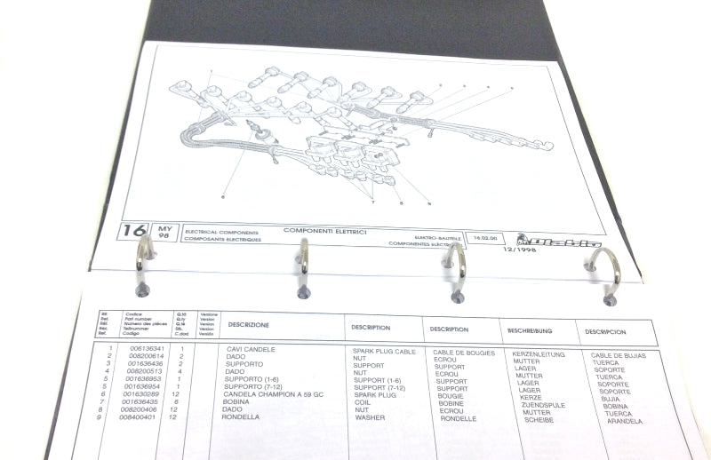 New OEM 1997 Lamborghini Diablo Roadster Parts & Illustrations Catalogue 901325729