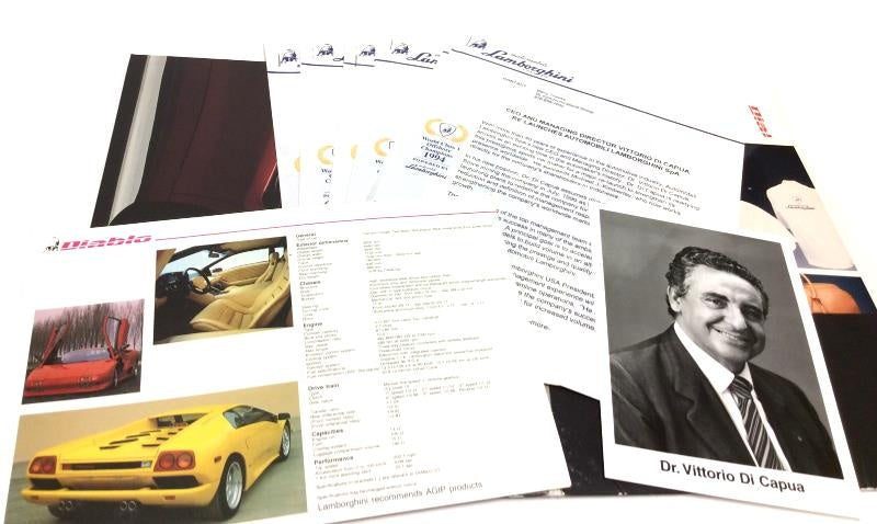 OEM 1996 Lamborghini Diablo Factory Press Pack Sales Brochure