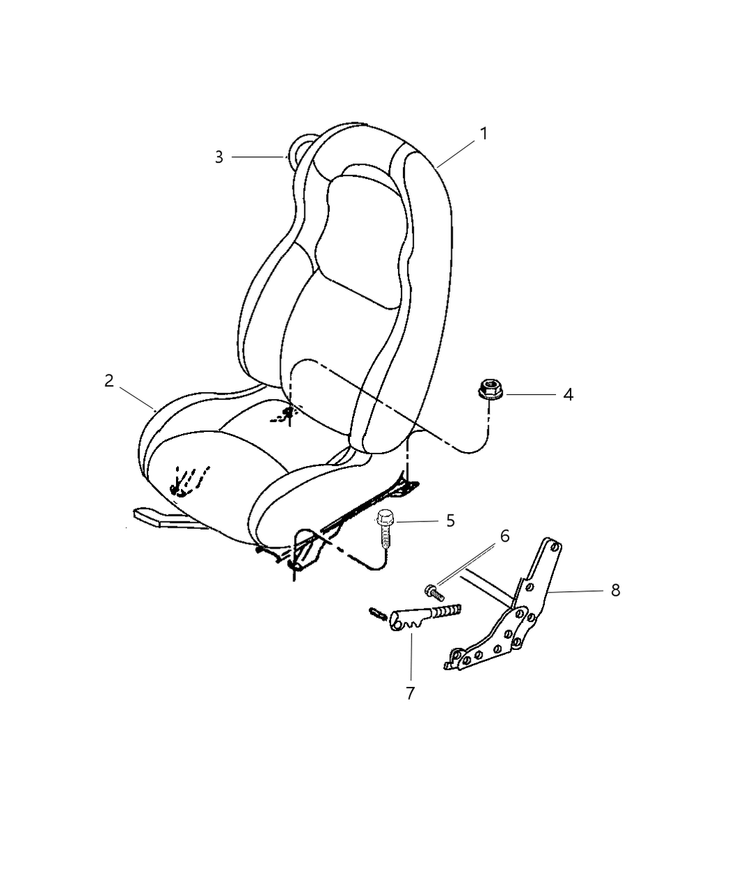 Recliner, 1992-95, (1996 Serviced In Seat Cushion)