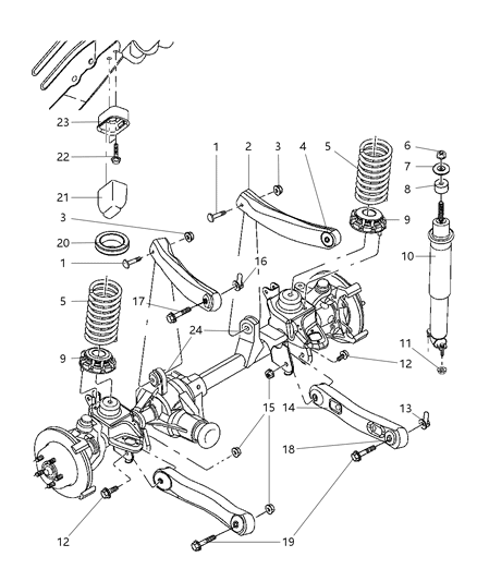 New 2004 Fits Chrysler Grand Cherokee Absorber-Suspension - Part # 5014732AG