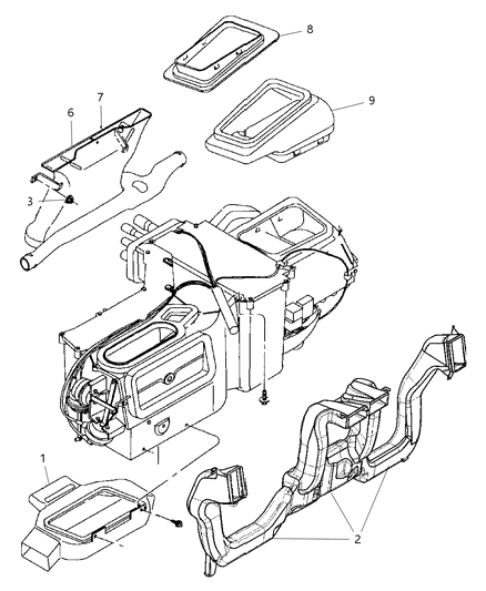 New 2003-2006 Fits Chrysler Wrangler Air Distribution Duct - Part # 55036467AB