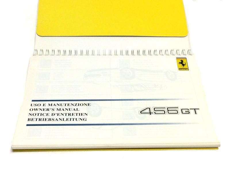 New OEM 1997 Ferrari 456GT Euro Spec Owners Manual Handbook - Cat. 1077/96