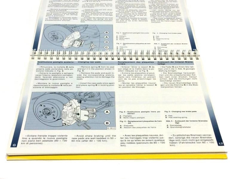New OEM 1997 Ferrari 456GT Euro Spec Owners Manual Handbook - Cat. 1077/96