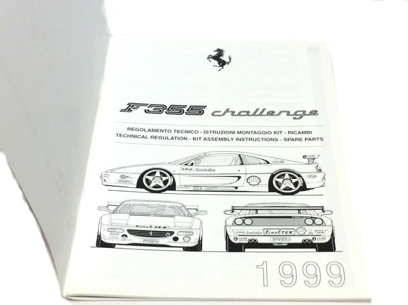 New OEM 1999 Ferrari F355 Challenge Factory Parts, Technical Workshop Illustrations Manual – Cat. 1460/99