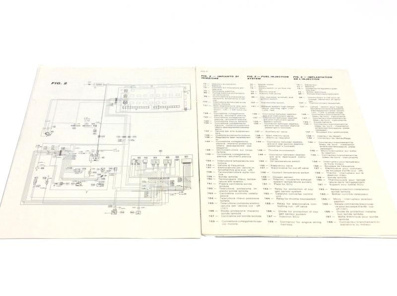 New 1986-1987 Ferrari 328 GTB/GTS Electrical Wiring Schematics Manual USA Spec
