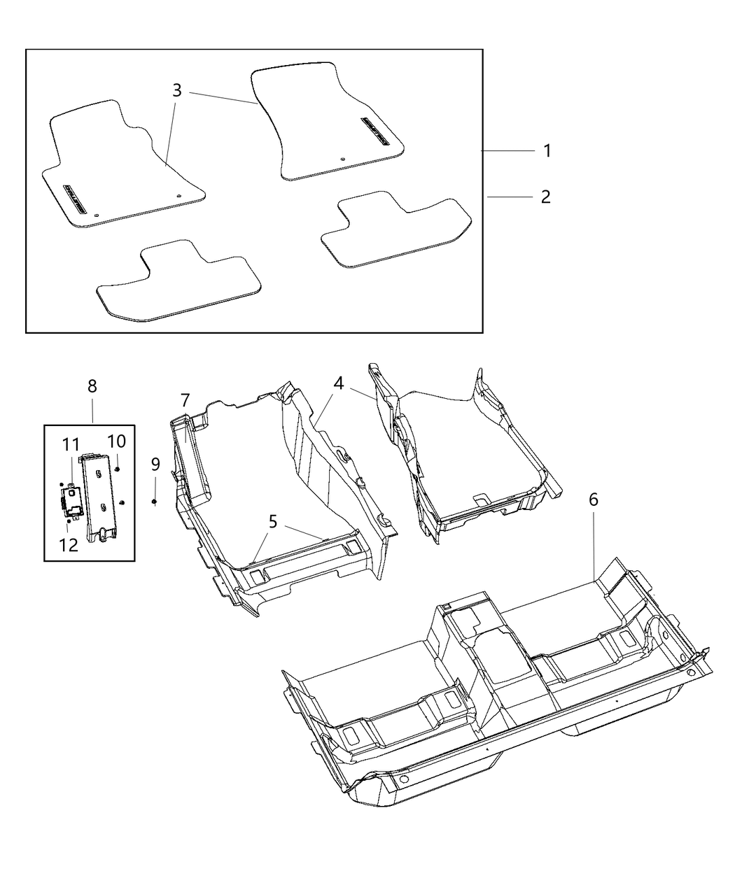Mat Kit Front & Rear Carpet