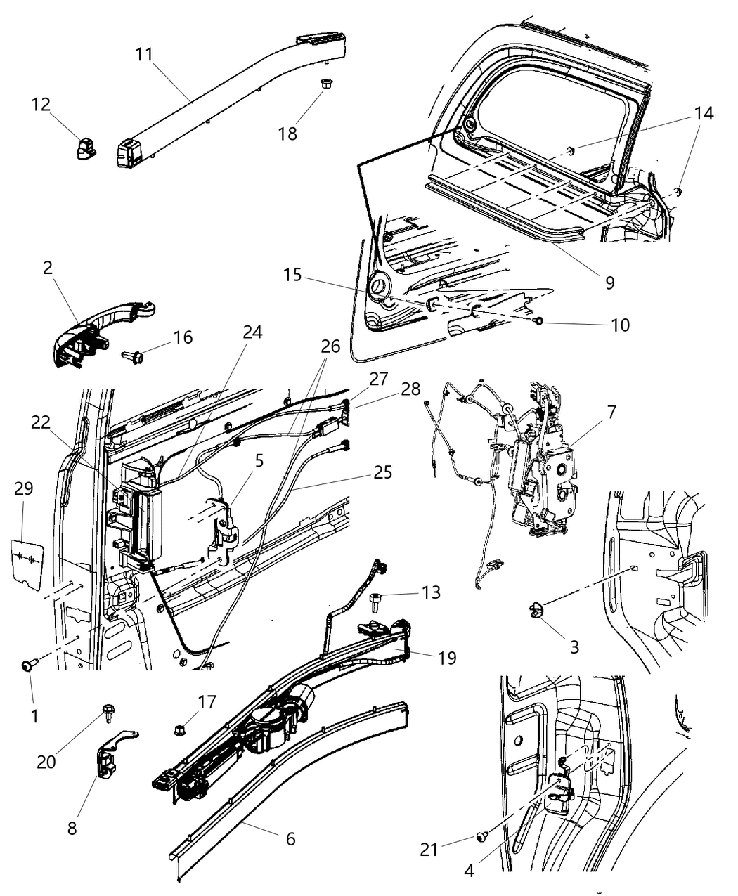 Actuator Sliding Door Lock