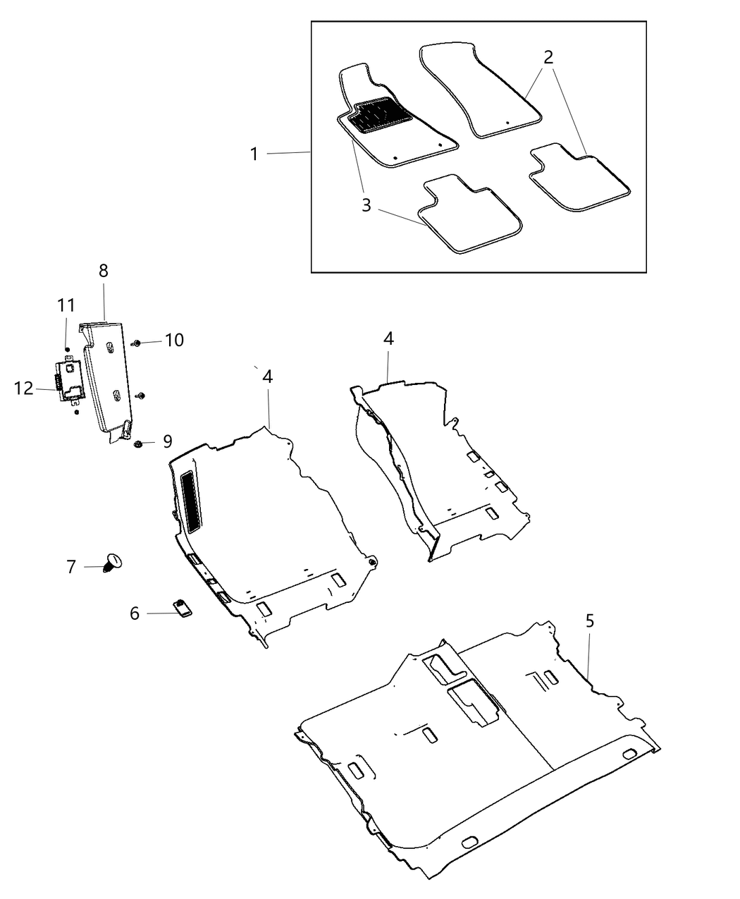 Mat Kit Front & Rear Carpet
