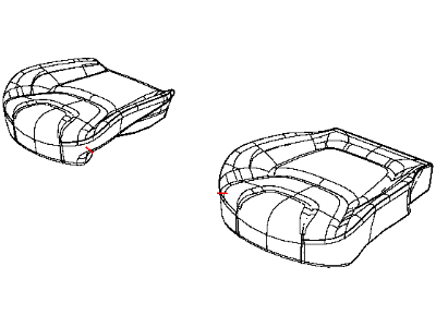 New 2015-2016 Fits Chrysler Grand Cherokee Front Seat Cushion Cover - Part # 5XM92LU5AB