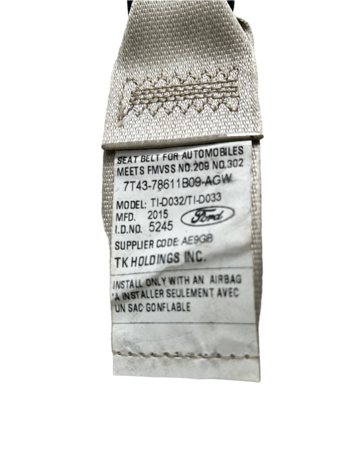New OEM 2007 Ford Edge Front Right Seat Belt Lap and Shoulder Belt, Part # 7T4Z-78611B08-AA