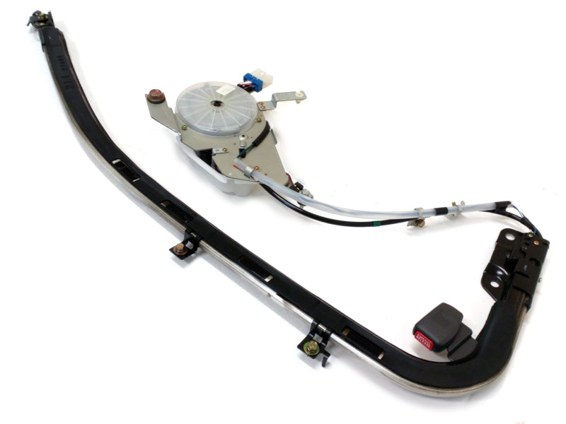 New OEM 1993-1994 Mitsubishi Mirage Driver Left Passive Restraint Belt Track Assembly, Part # MR219894