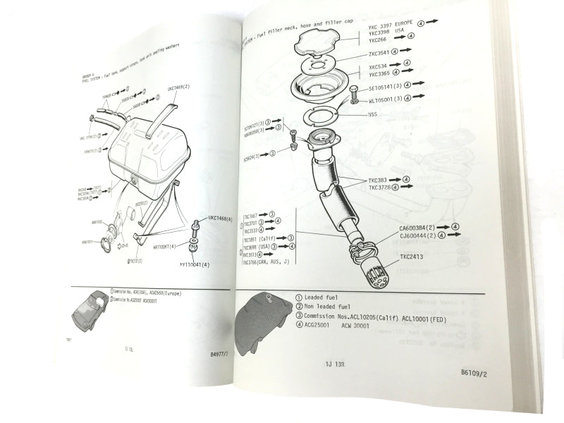 New OEM 1975-1978 Triumph TR7 Parts & Illustrations Manual RTC9814CA