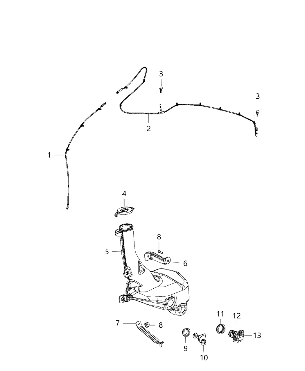 Hose And Connector Windshield Washer