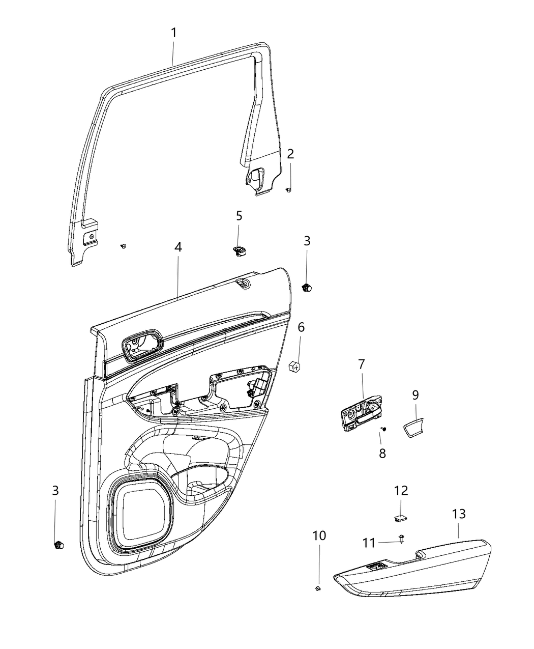 Panel Rear Door Trim