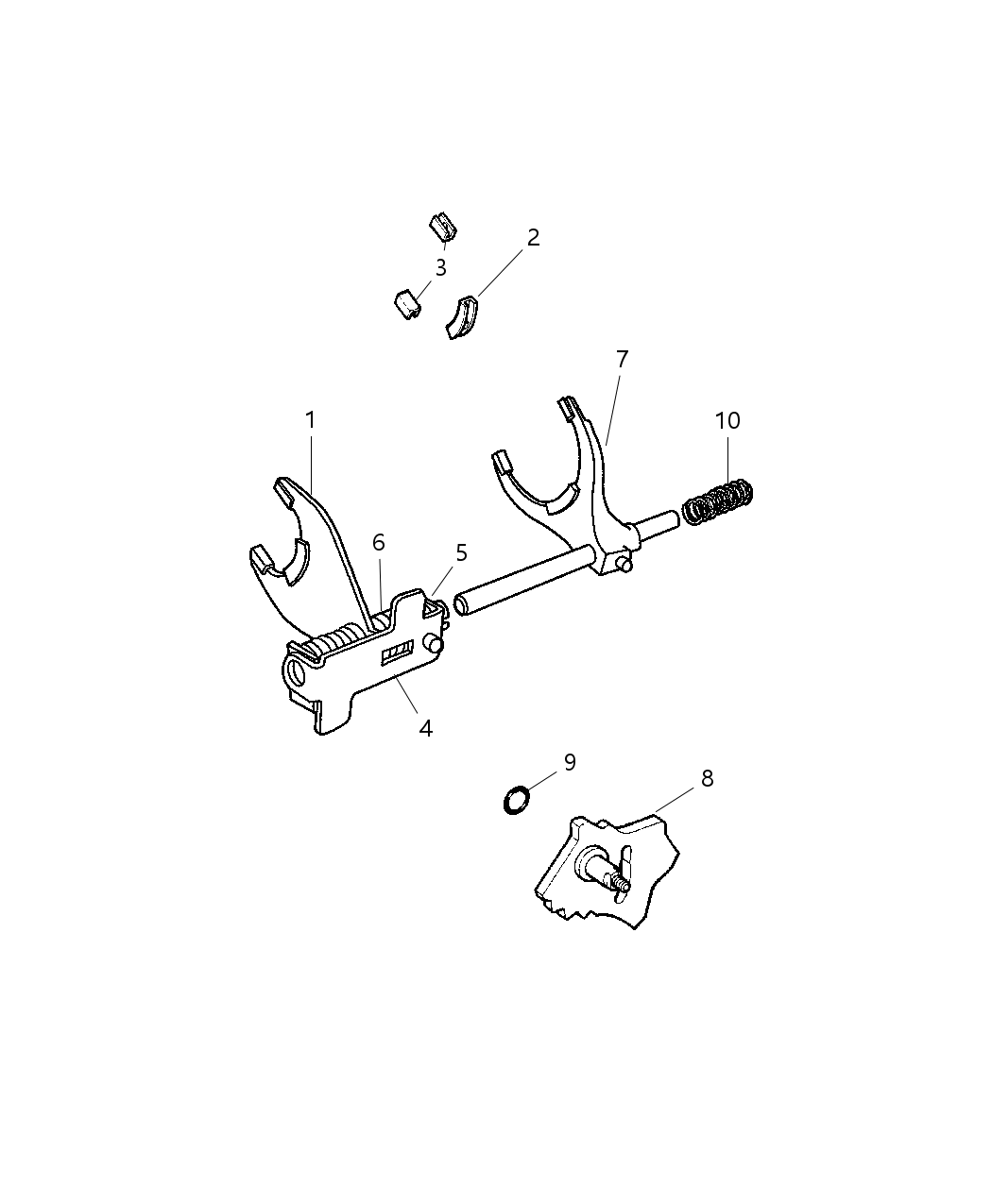 Fork Transfer Case Mode Shift