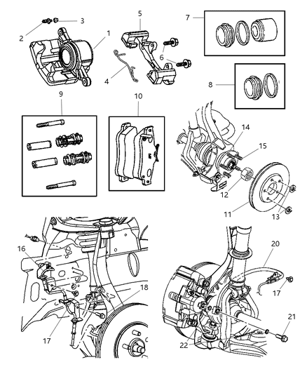 New 2001-2006 Fits Chrysler Sebring, Stratus Disc Pkg-Front Brake - Part # BHKH5658