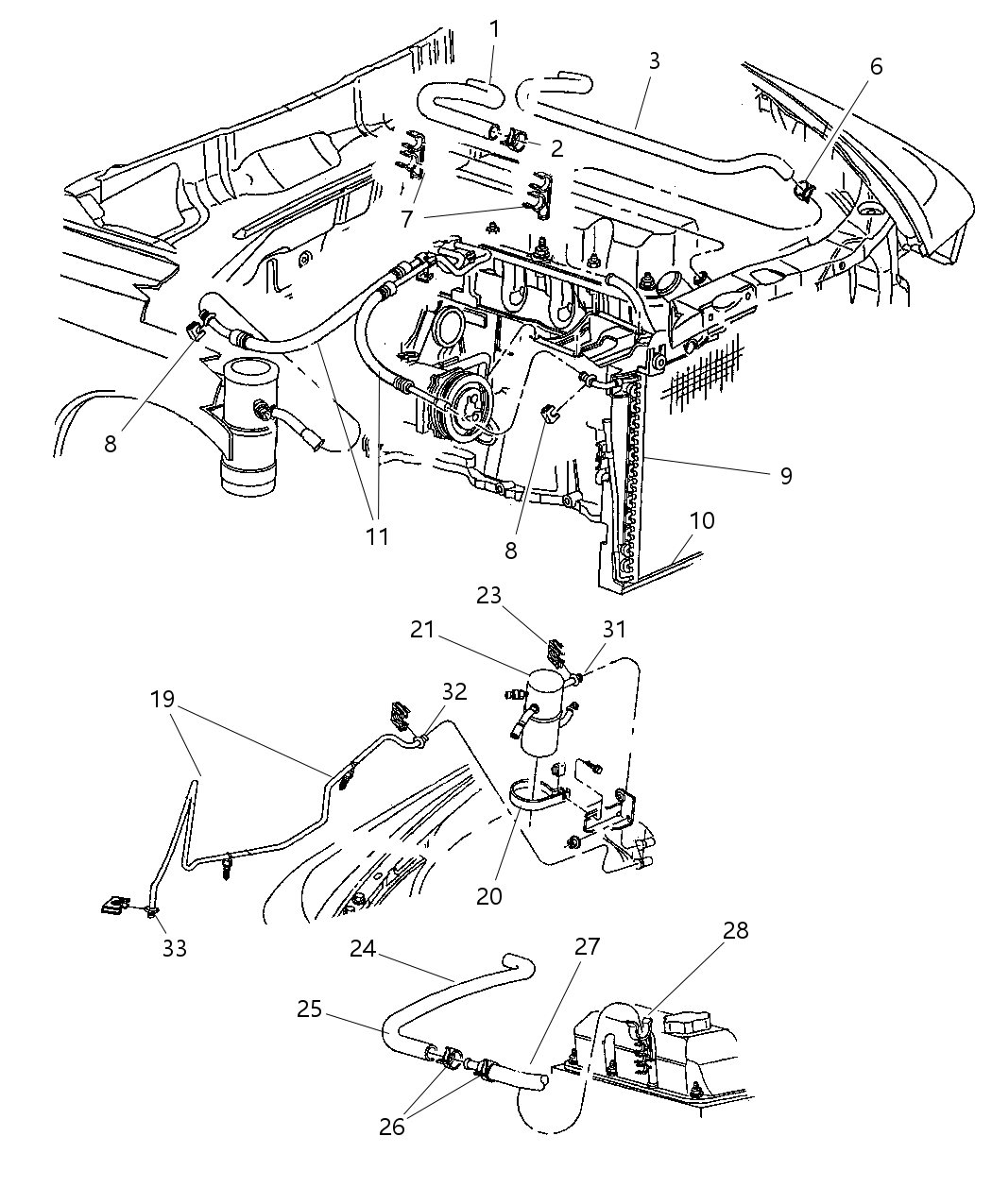 Hose And Sleeve Thermostat To Core