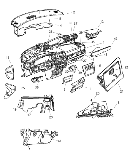 New 2001-2006 Fits Chrysler Sebring, Stratus Latch-Glovebox - Part # GL62XDV