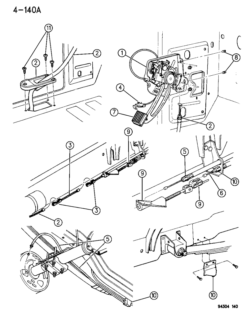Cable Assembly, Rear Rt.