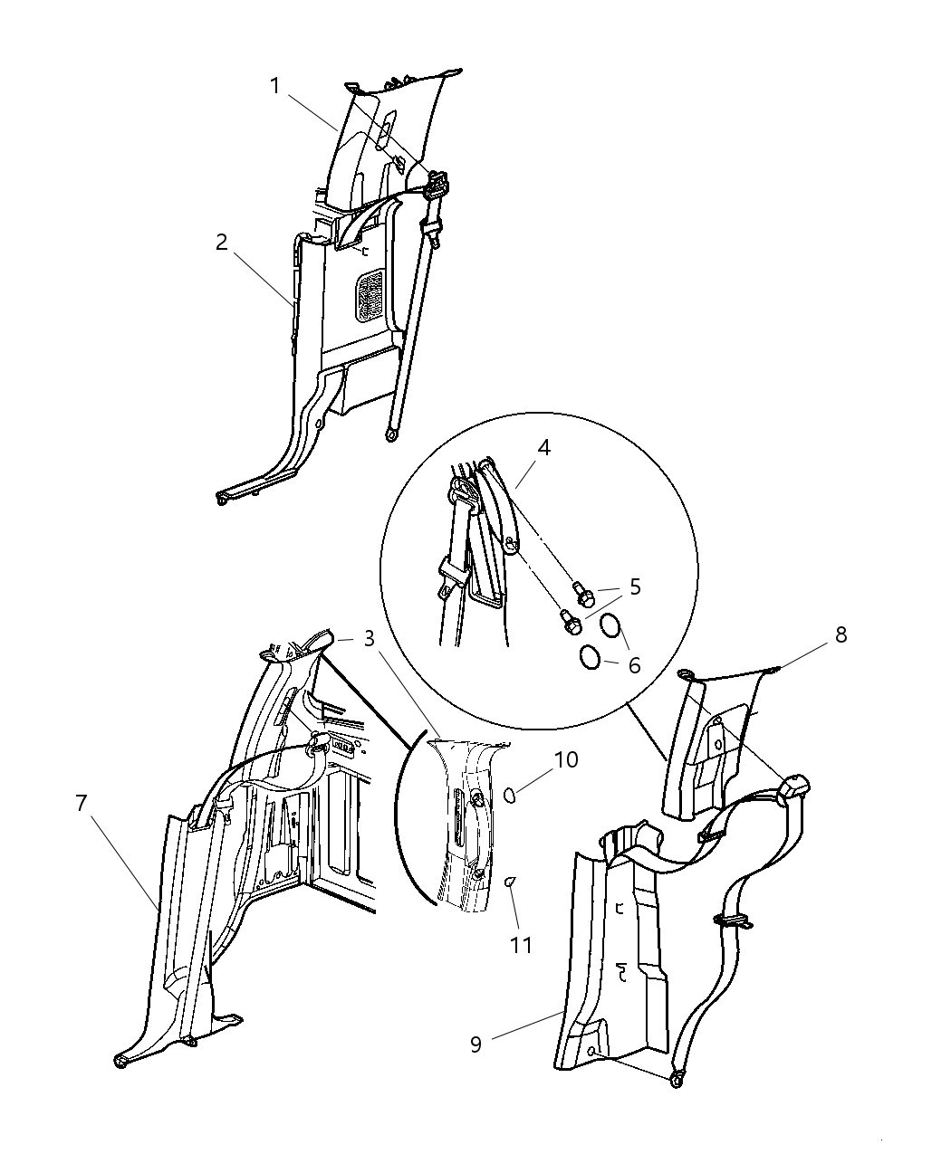 Molding C Pillar