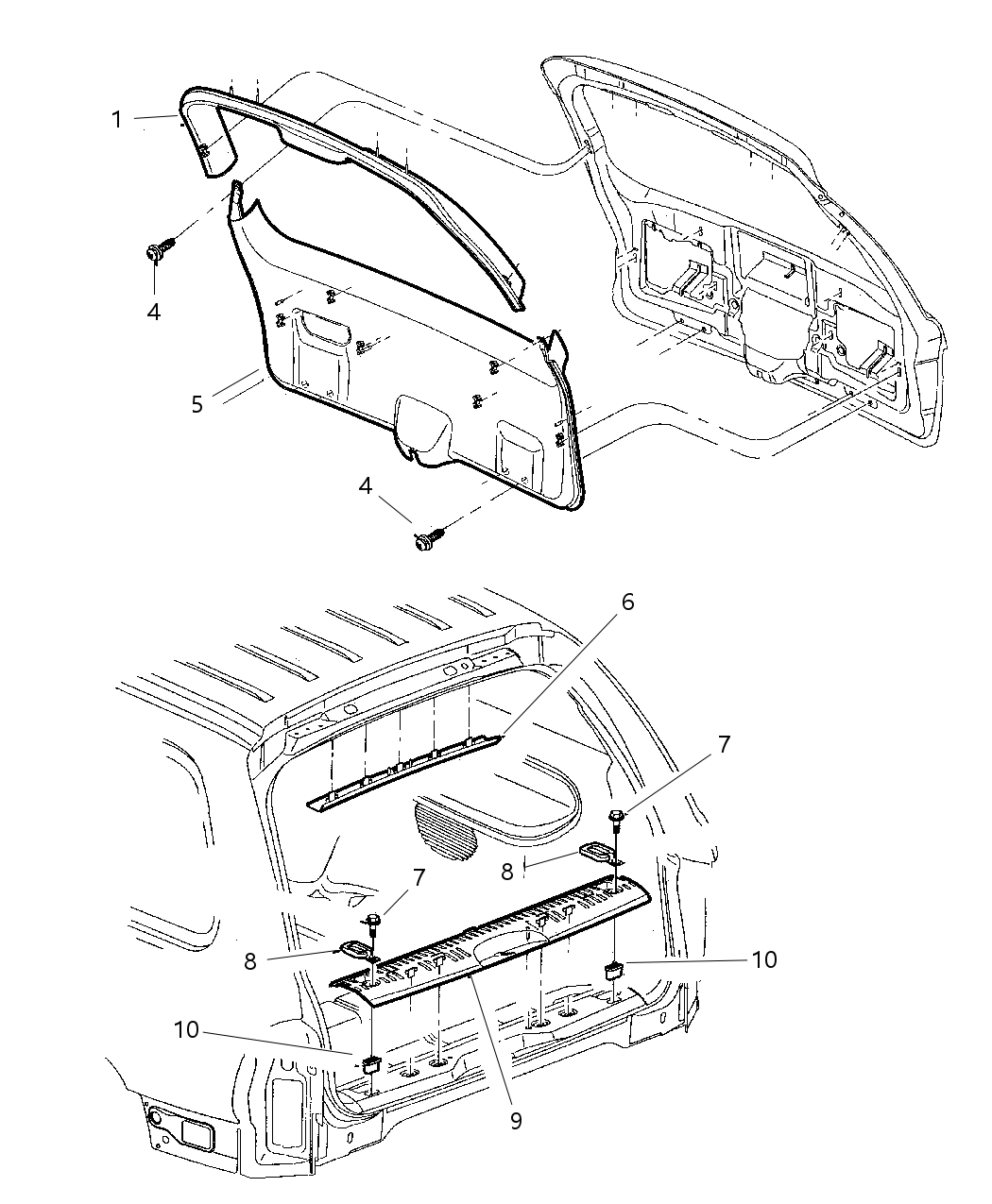 Panel Liftgate Trim Lower