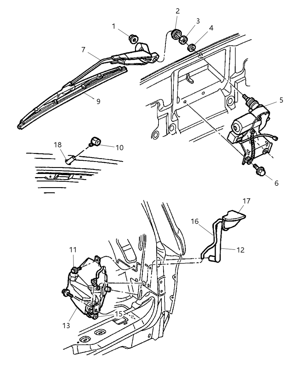 Nozzle Liftgate Washer