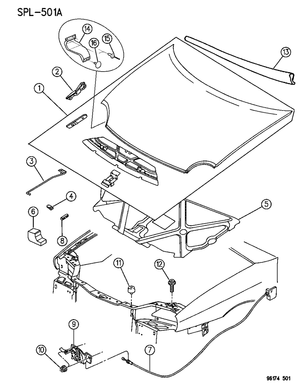Release Assy., Inside Hood Latch