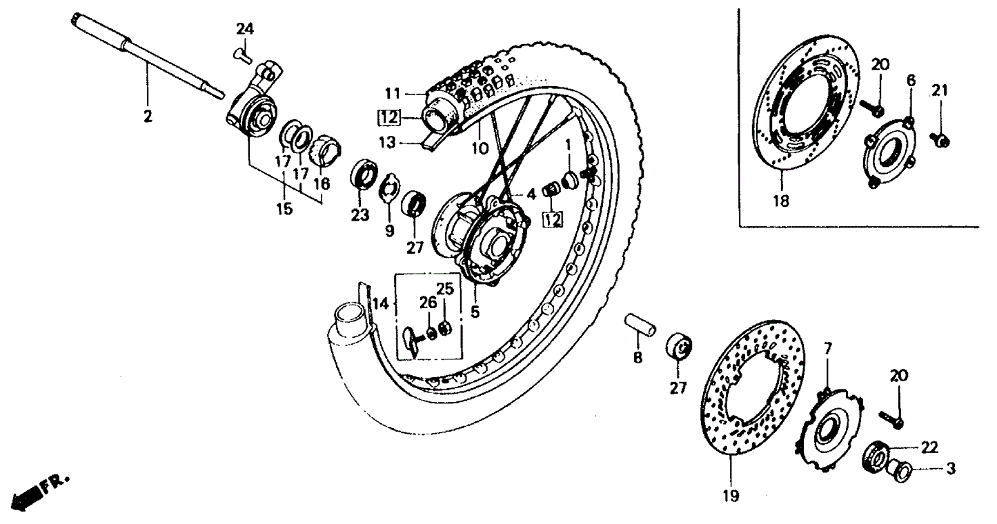 Tire, Fr. (3.00-21) (6Pr Ve35) (Inoue)
