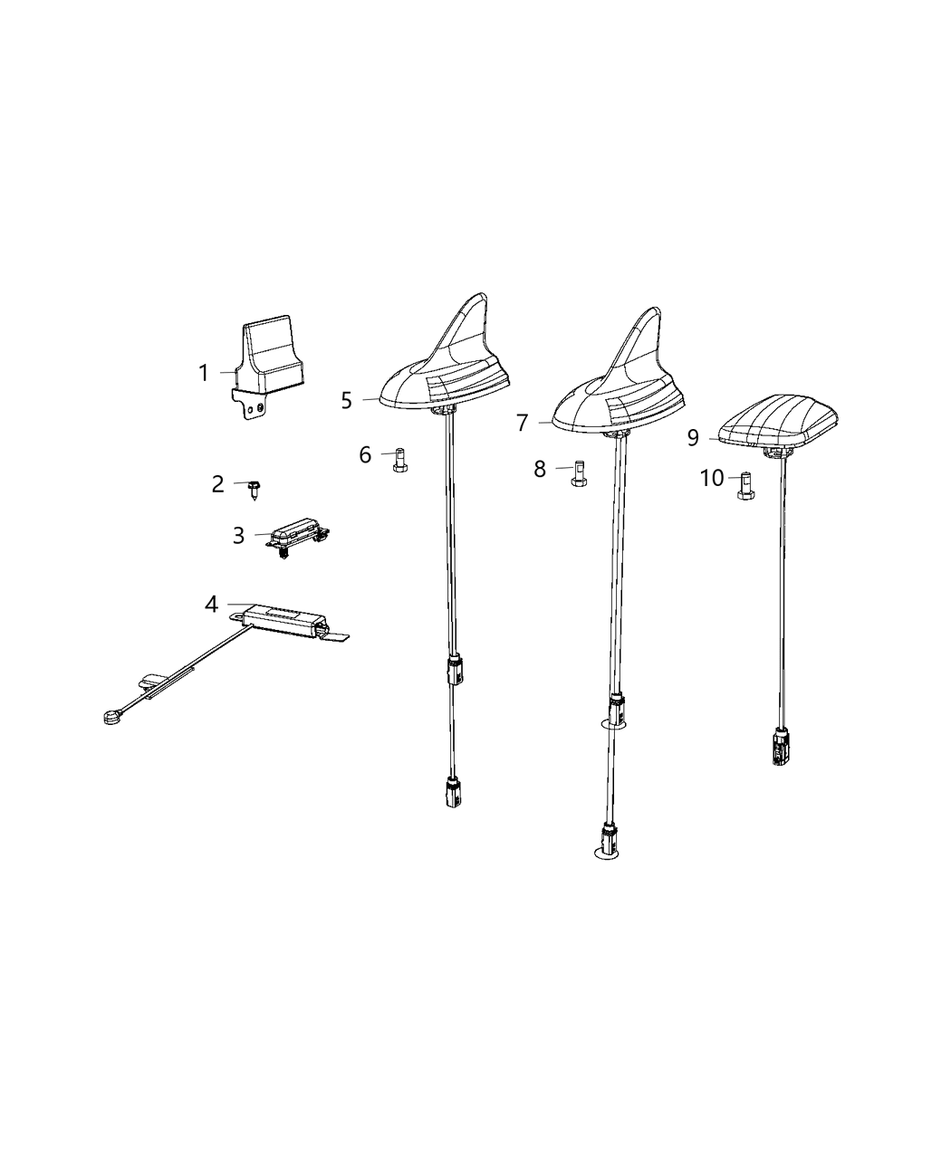 Antenna Cable & Base Assy
