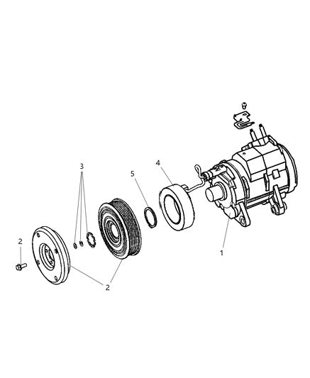 Pulley Hub Kit A/C Compressor