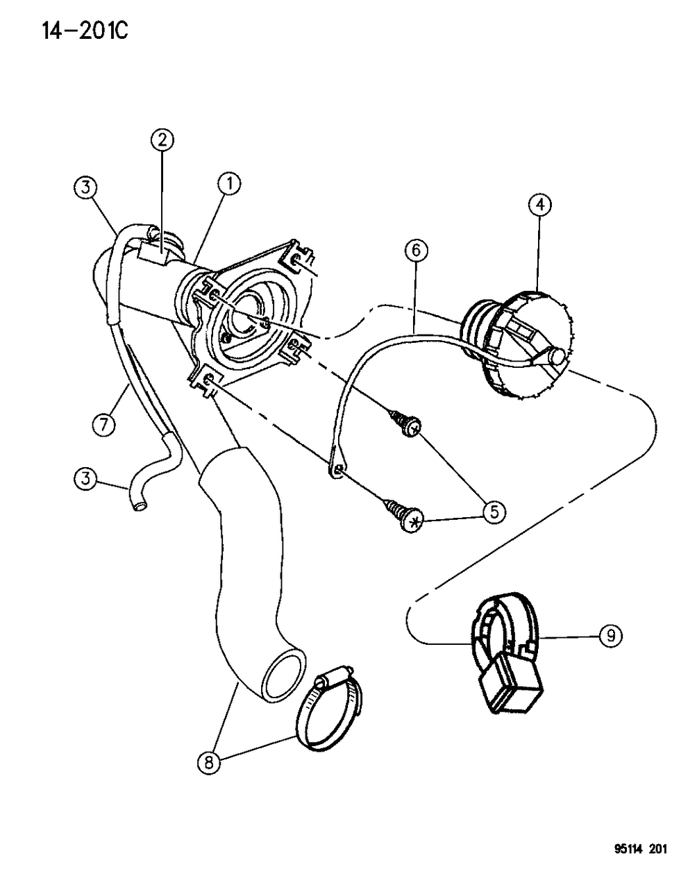 Tube, Fuel Filler (Seal To Tank Serviced In Tank Assembly)