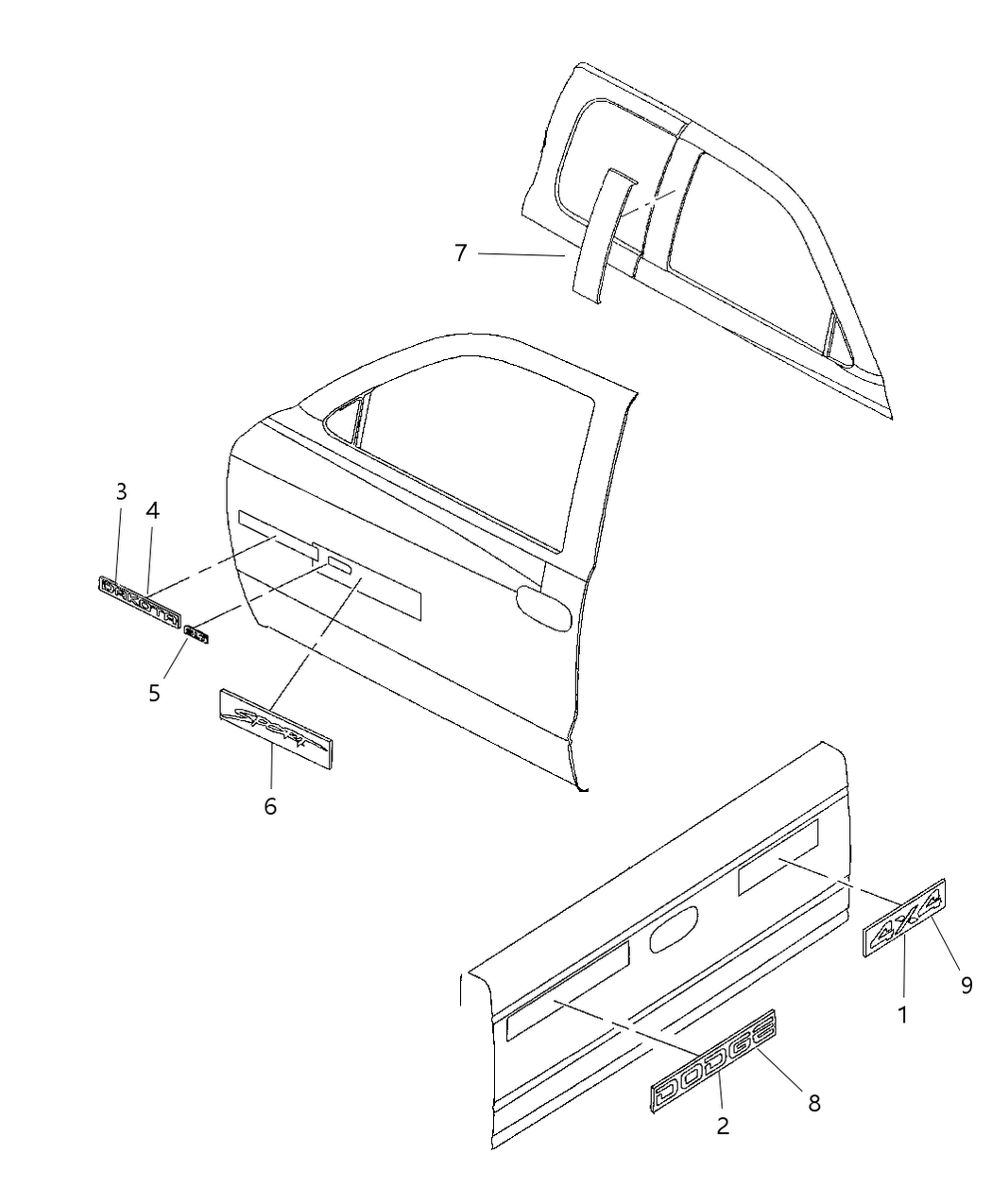 Decal Liftgate Dodge