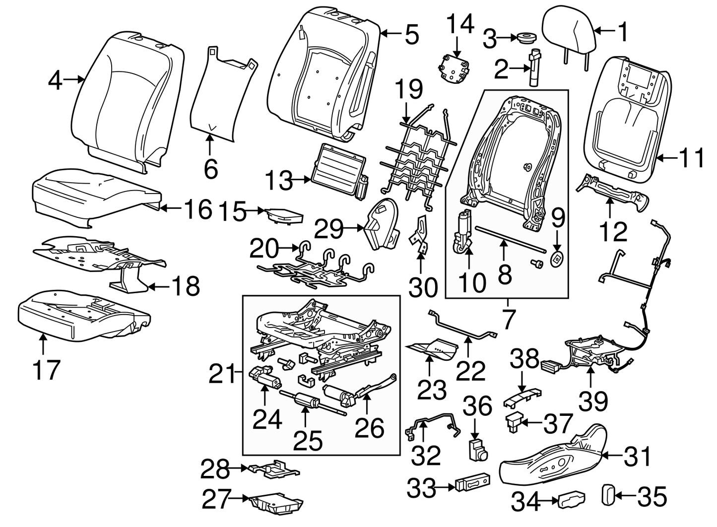 Driver Seat Back Frame