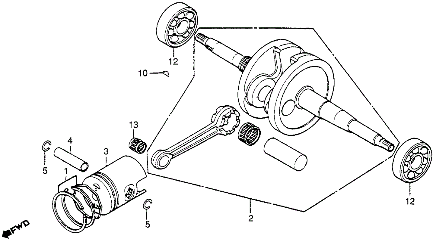 Ring Set, Piston (Over Size) (0.50) (Teikoku) (Replaces 130A3-Ga6-005)