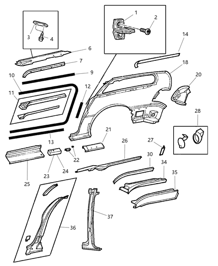 Track Assy., Body Side Sliding Door Center