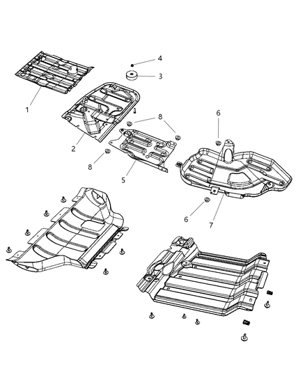 New 2005-2010 Fits Chrysler Grand Cherokee Skidstrip-Transfer Case - Part # 52128499AD