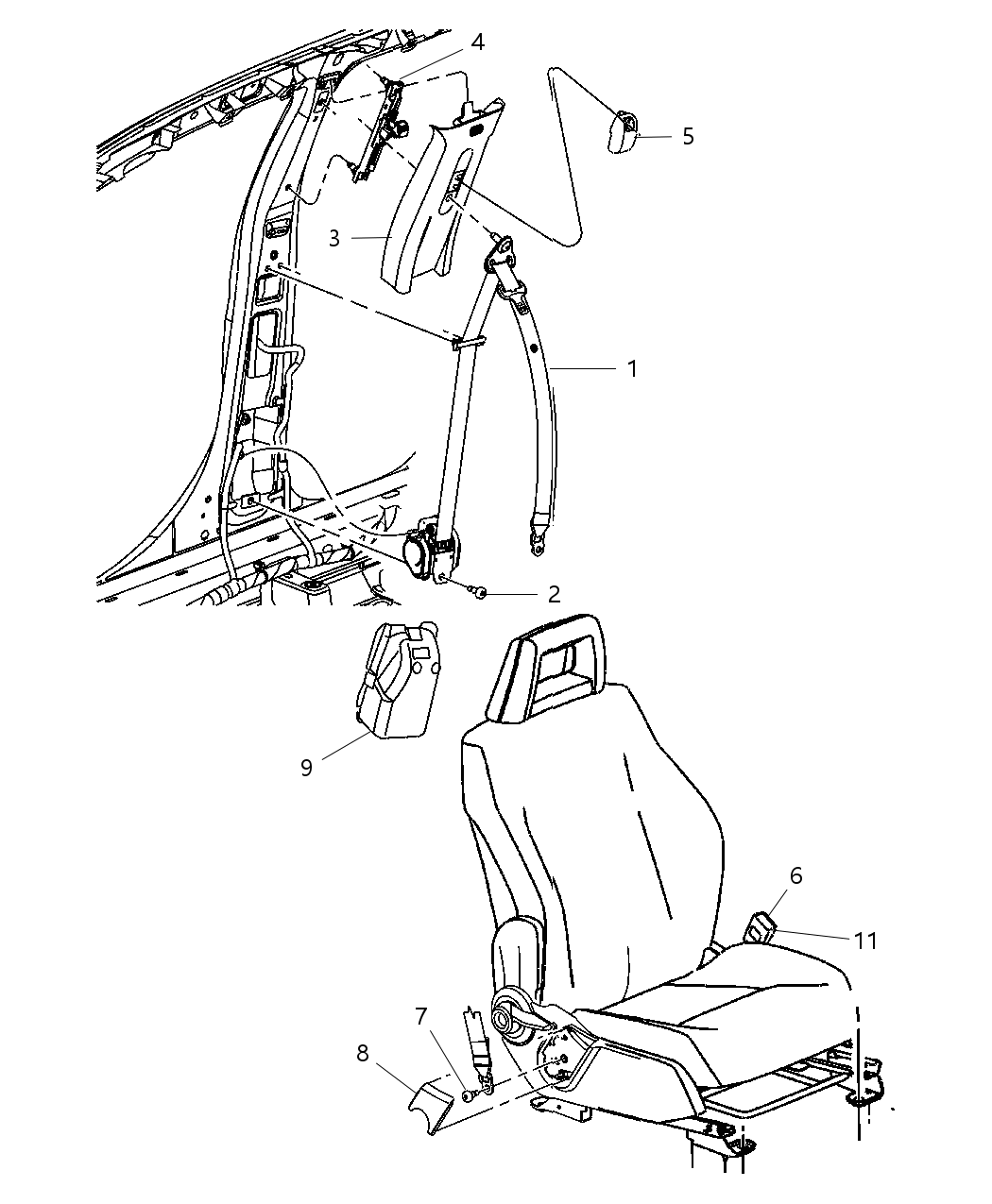 Seat Belt Front Outer