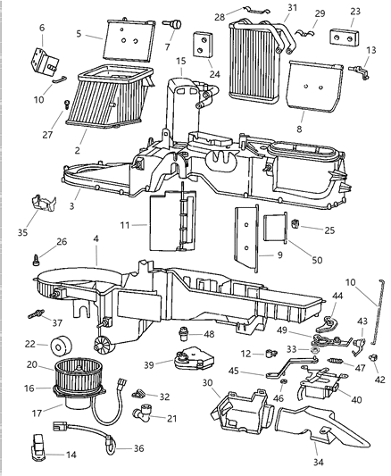 New 1994-1998 Fits Chrysler Grand Cherokee Lever-Defroster Door - Part # 4886136AA
