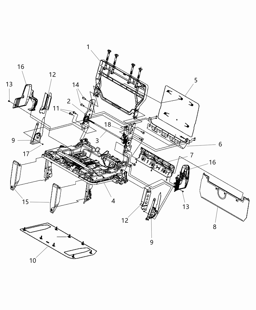 Recliner Seat Back