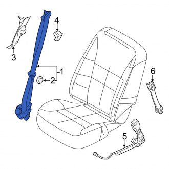 New OEM 2007 Ford Edge Front Right Seat Belt Lap and Shoulder Belt, Part # 7T4Z-78611B08-AA